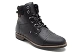 Thomas Crick Herren HARDY Biker Boots, Black, 42 EU