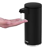 AIKE Seifenspender Automatisch Edelstahl mit Sensor Infrarot, 280ml Berührungsloser Automatischer Seifenspender USB-Aufladung