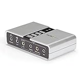 StarTech.com USB 2.0 Soundbox 7.1 Adapter - externe USB Soundkarte mit SPDIF Didital Audio - External Soundcard mit 8x 3,5mm Buchse (ICUSBAUDIO7D)