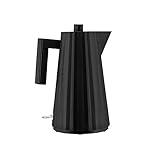 Alessi Plissé MDL06 B Wasserkocher, 1.7l, Thermoplastisches Harz, Schwarz, 2400W, Europäischer Stecker