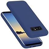 Cadorabo Hülle kompatibel mit Samsung Galaxy Note 8 Hülle Silikon Handyhülle für Galaxy Note 8 Case aus flüssigem Silikon- stoßfeste dünne TPU Schutzhülle für Samsung Galaxy Note 8 - Liquid BLAU