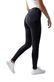 HORZE Damen Reitleggings DEA, Reithose mit Handytasche und Gürtelschlaufen, blau, 36