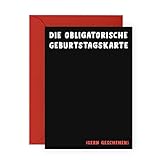 Central 23 - Lustige Geburtstagskarte – Die obligatorische Geburtstagskarte (Gern geschehen) - Humorvolle Glückwunschkarte zum Geburtstag für Männer Frauen Ihn Sie - Mit witzigen Aufklebern