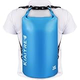 Kiaitre Dry Bag, wasserdichte Tasche mit Schultergurt, 5L 10L 20L Roll Top Wasserdichter Beutel Rucksack für Bootfahren, Rafting, Schwimmen,Snowboarding,Kajak Fahren