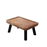 GLOOOB Kaffetisch Rattan Tisch moderner Haushalt Tee Tisch Balkon einfacher Tee Tisch Wohnzimmer Kleiner Couchtisch Couchtisch mit Stauraum (Color : A)