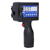 Handheld-Tintenstrahl-Kodierungsmaschine, Tragbarer Tintenstrahldrucker für Etiketten-QR-Code-Barcode-Datum, Leichtes und Flexibles Handheld-Design für Verschiedene (EU-Stecker)