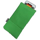 SAFACUS Thermo Handyhülle Tasche Universal Daunen Pouch Handysocke Weihnachten Geschenke für Smartphones Handy Winter Handyhülle für iPhone 14 13 12Plus X, Samsung Galaxy (grün)