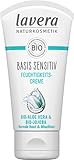 lavera basis sensitiv Feuchtigkeitscreme Bio Aloe Vera & Jojoba ∙ Intensive Feuchtigkeit ∙ Vegan Bio Pflanzenwirkstoffe Naturkosmetik Natural & innovative Gesichtspflege (1x50 ml) | 50ml (1er Pack)