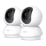 Tapo TP-Link C200P2 360° Überwachungskamera für den Innenbereich, 1080P, Nachtsicht, Bewegungserkennung, Zwei-Wege-Audio, kompatibel mit Alexa&Google Assistant, für Babys/Haustiere, 2 stück C200