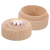 BESTonZON Kasten Kinderzahnbox Für Babyandenken Milchzahnhalter Für Kinder Fötaler Haarhalter Für Kleinkinder Kinder-souvenir-zähne-organizer Holz