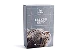Samtpfote® Katzennetz für Balkon und Fenster - Premium Qualität - Extragroßes 8x3m Katzenschutznetz - Balkonnetz transparent und reißfest