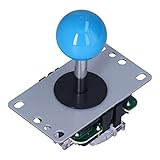 1 Stück Arcade-Joystick, Arcade-Gamepad DIY 3D-Joystick, Gamepad-Zubehör, 5-poliger 4- Bis 8-Wege-Joystick für PC, Xbox 360, PS2, PS3, Mame Jamma-Spielekonsole (Blau)