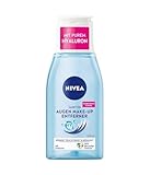 NIVEA Sanfter Augen Make-Up Entferner (125 ml), nicht fettender Make-Up Entferner mit Provitamin B5, zum Abschminken von Mascara und Augen Make-up