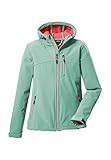 Killtec Mädchen Soft Shell Jacke Softshell Jacke mit Kapuze Girls Softshelljacke wasserabweisend 00708-mint 140