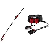 Einhell Akku-Teleskop-Heckenschere GC-HH 18/45 Li T-Solo Power X-Change (18 V, 41 cm Schnittlänge, Hauptgriff drehbar, Metallgetriebe, Motorkopf 7-Fach neigbar, inkl. Akku-Gürtel, ohne Akku)