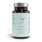 Balanced Vitality Omega 3 vegan aus Algenöl – hochdosiert mit 840 DHA und 280 EPA – hochwertige Omega 3 Algenöl Kapseln - Fischfrei – laborgeprüft - 90 vegane Kapseln – Made in Germany