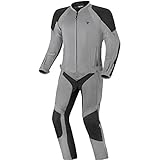 SHIMA JET Motorradkombi Herren - Atmungsaktive Sommer Mesh Motorcycle Stadt Textiljacke Männer mit Wasserdichter Membran, CE Schulter Ellbogen und Rücken Protektoren, Breitenverstellung (Grau, XL)