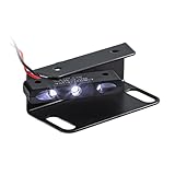 Mini LED Kennzeichenbeleuchtung mit Halter für Kennzeichenhalter Kennzeichenträger Nummernschild Halter/Halteplatte Universal Motorrad