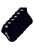 Champion 6 Paar Quarter Socken Gr. 35-46 Unisex Sneaker Kurzsocken, Farbe:200 - black, Socken & Strümpfe:35-38