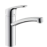 hansgrohe Focus M41 - Küchenarmatur, 1 Stahlart, Wasserhahn Küche mit Auslaufhöhe 160 mm, Mischbatterie Küche 360° schwenkbar, Chrom, 31806000