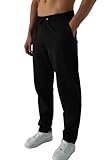 ROSS CAMP Jogginghose Herren – Sporthose Herren Lang Baumwolle, Freizeithose Trainingshose, Sport Hosen Männer, Sweatpants Jogger, Laufhose Baumwoll Breite Modern (Schwarz, M)