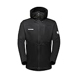 Mammut Ultimate VII Hooded Softshell Jacket Men | Softshelljacke für Herren, Atmungsaktiv & Winddicht, Outdoor Wanderjacke, Gore-Tex Funktionsjacke, Allwetterjacke | Schwarz, M