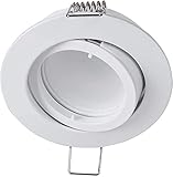 LED Einbaustrahler Weiß 68mm Dimmbar - 230V GU10 Modul - 5 Watt 430lm 38° - Deckenspots für Wohnzimmer, Schlafzimmer, Flur und Dachboden (3er Set - Warmweiß)