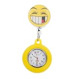 SOIMISS Krankenschwester Taschenuhr Süße Taschenuhr Modeuhren Für Damen wasserdichte Uhr Krankenschwester Fob Abzeichen Uhr Chronographenuhr Taschenuhr Für Den Arzt Clip Yellow Legierung