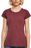 Build Your Brand Damen BB012-Ladies Basic Tee T-Shirt, Cherry, L