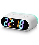 SOBEAU Digitaler Wecker,RGB Farbiger wecker,Digitaler Wecker mit Dual Alarm, Snooze, Buntes Nachtlicht, Dimmbar, 7 Wecktöne,Wecker Kinder Mädchen, Jungen für Nachttisch Schlafzimmer