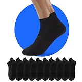 NUOZA Sneaker Socken Herren 43-46 Schwarze Kurz Tennissocken Damen Kurzsocken Laufsocken Herrensocken Trekkingsocken Atmungsaktive 10 Paar