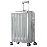 WANGWANGDUI Koffer Breiter Trolley-Koffer, Studentenkoffer, 24-Zoll-Universal-Silent-Wheel-Mode-Passwort-Box for Herren und Damen FferHandgepäck(Gray)