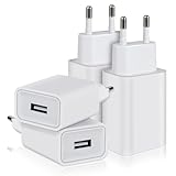 4-Pack 12W USB Ladegerät, 2.4A/5V USB Stecker USB Netzteil USB Adapter, Netzstecker USB Ladestecker USB Steckdose Kompatibel mit iPhone Samsung Huawei Xiaomi Oppo