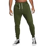 Jogginghose Herren Baumwolle - Sporthose Herren Lang Winter Trainingshose Jogger Hose Mit ReißVerschlusstaschen Fitness Hose Mit Kordelzug Elastische Taille Sweatpants Schmaler Passform Freizeithose