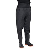 vidaXL Hüftwathose mit Stiefeln, Wathose für Angler Jäger Landwirte, Anglerhose Wasserfest, Teichhose Angelhose, Schwarz Größe 42 Polyester