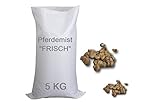 w-mtools Pferdemist FRISCH 5KG Pferdeäpfel Pferdedung Naturdünger direkt vom Pferd | GMO FREI