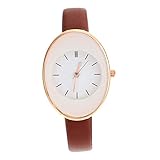 MOBUTOFU Quarzuhr Für Damen Mädchen Uhren Frauen Quarzuhr Armbanduhr Für Modische Armbanduhr Sportarmbanduhr Damen Kleid Uhren Damenuhren Taschenuhr Für Damen Mikrofaser-Leder Brown