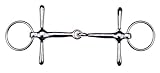 Schenkeltrense, Stahl vernickelt Breite 10,5 cm, Stärke 14 mm, Seitenteile 45 mm, massiv