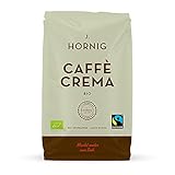 J. Hornig Kaffeebohnen Bio & Fair Trade, Caffè Crema Bio, 1000g, kräftig nussiges Aroma, perfekt für Espresso, Cappuccino & Mokka, ganze Bohnen