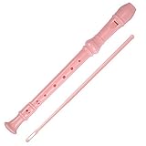 Sopran Recorder Flöte Flauta Blockflöte aus Kunststoff Griffweise Deutsche Musikalische Recorder 8 Löcher Set in C mit Tasche, Flötenwischer für Kinder Sopran Anfänger