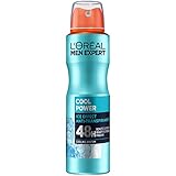 L'Oréal Men Expert Körperpflege, Ice Effekt Deospray für Männer mit integriertem Cooling-System für bis zu 48 Stunden Frische, Cool Power, 1 x 150 ml