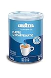 Lavazza, Caffè Decaffeinato, Gemahlener Kaffee, für Mokka-Kannen, Koffeinfreier Espresso, mit Aromanoten von Trockenfrüchten, Arabica & Robusta, Intensität 3/10, Mittlere Röstung, 250 g