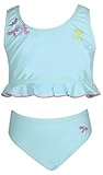 TYR Solid Mädchen Bikini mit Rüschen, aqua, 3T