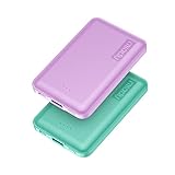 Miady Power Bank Klein 5000mAh [2 Stück] 2,4A Schnelles Aufladen Externer Akku Power Bank Klein Aber Stark Handy Powerbank für iPhone, iPad, Samsung, Galaxy, Huawei usw.