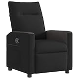 vidaXL Relaxsessel Schwarz Stoff, Sessel, TV Sessel, Sessel verstellbar, Fernsehsessel, TV-Sessel, Fernsehsessel verstellbar, Sofasessel, Liegesessel