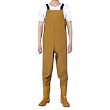 Angeloverall für Herren, PVC, wasserdicht, zum Angeln und Jagen, Wathose mit Stiefeln für Damen und Herren, Wathose für Herren und Herren, wasserdicht, Wathose, Stiefel, Fuß, Brust, Wathose, leicht,