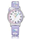 CIVO Lernuhr Kinder Jungen Uhr: 3ATM Wasserdicht Kinderuhr Jungen - Analog Armbanduhr Kinder Jungen Lila Himmel