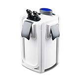 AquaOne Aquarium Außenfilter HW-702B 1000 L/h I Hochwertiger Filter inkl. 9 Watt UVC Lampe für Aquarien bis 400 Liter I Pumpe mit Filtermedien für Süßwasser und Meerwasser Becken