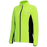 Airtracks Damen Thermo Jacke Pro Line II Softshell Fahrradjacke Laufjacke Radlerjacke Radjacke Wasserdicht Winddicht Windstopper Atmungsaktiv Reflektierend - Neon XL