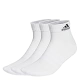 adidas Unisex Cushioned Sportswear 3 Pairs Knöchelsocken, White/Black,43-45 EU